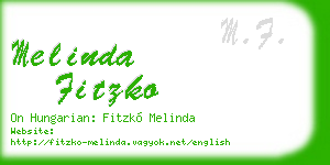 melinda fitzko business card